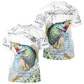 Crappie Green scales water Custom White Long Sleeve Fishing, Personalized Crappie Fishing Gifts NQS9646