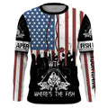 Fish reaper American flag patriotic wtf where's the fish Long Sleeve fishing Custom fishing gift NQS1774
