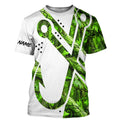 Green Camo Fish Hook Customize Name All Over Printed Fishing NQS553