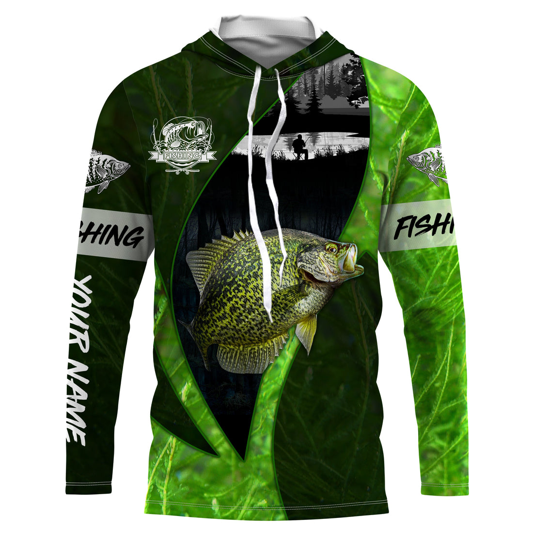 Crappie fishing green Custom name UV Long Sleeve Fishing, fishing gifts, women NQS3721