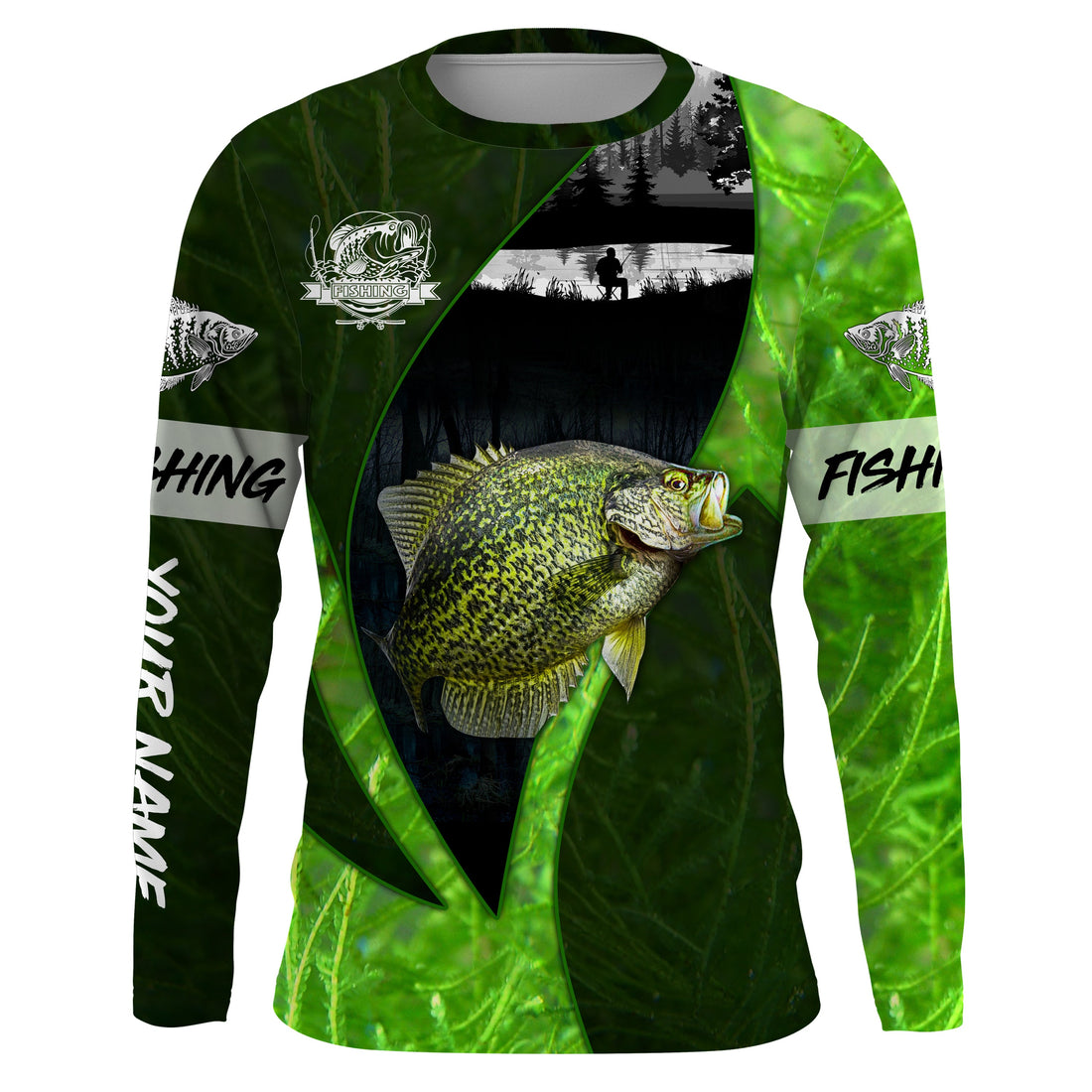 Crappie fishing green Custom name UV Long Sleeve Fishing, fishing gifts, women NQS3721