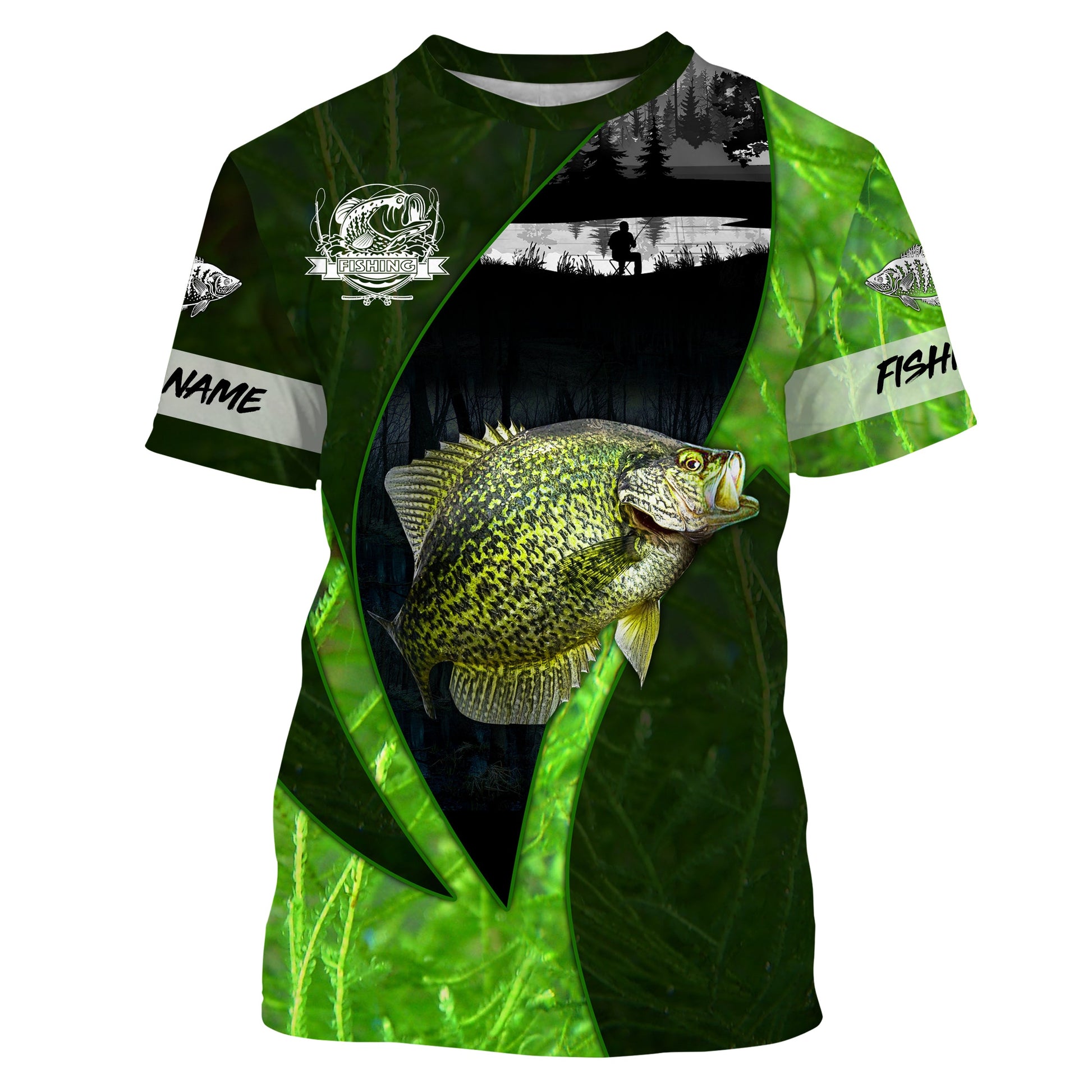Crappie fishing green Custom name UV Long Sleeve Fishing, fishing gifts, women NQS3721