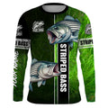 Striped Bass Striper fishing green Custom name UV Long Sleeve Fishing, fishing gifts NQS2340