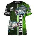 Striped Bass Striper fishing green Custom name UV Long Sleeve Fishing, fishing gifts NQS2340