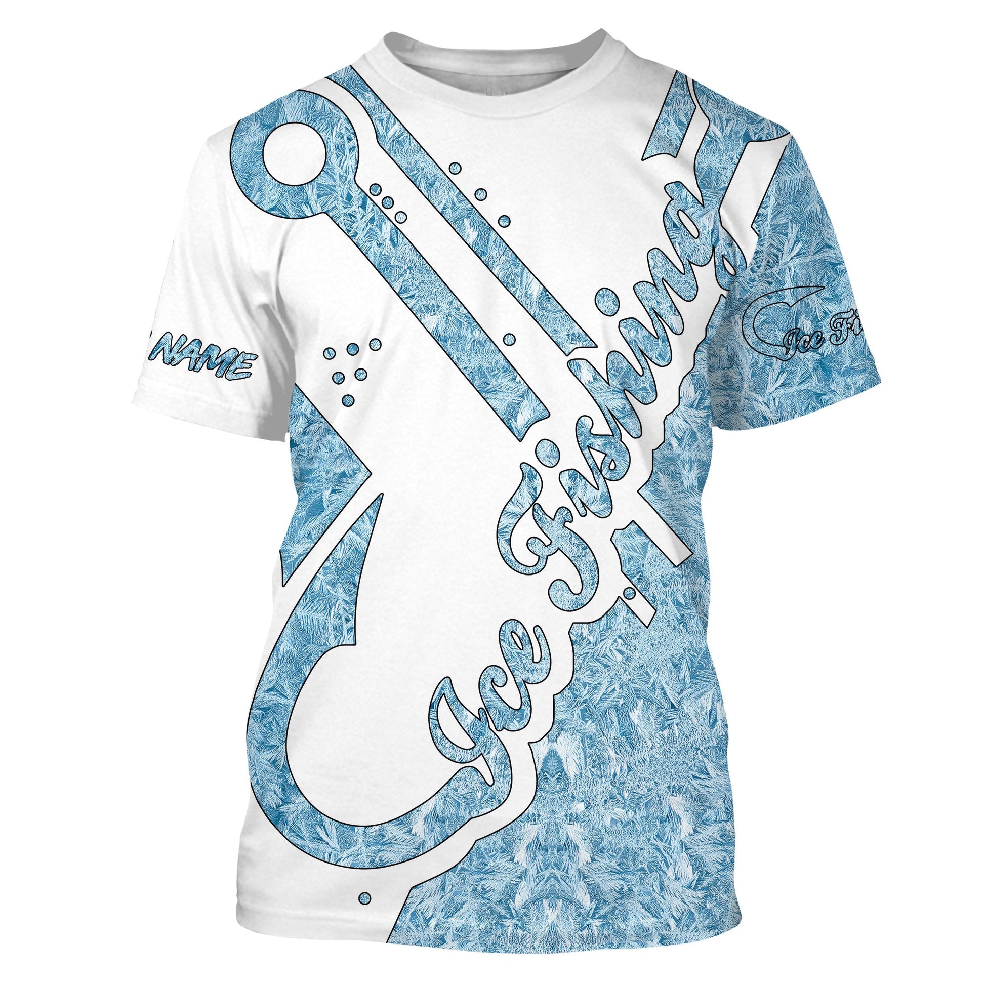 Ice fishing clothing winter camo fish hook tattoo Custom fishing gift, women, Kid NQS2472