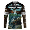 Giant catfish fishing team camo custom name UV protection fishing NQSD85