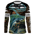 Giant catfish fishing team camo custom name UV protection fishing NQSD85