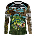 Largemouth Bass fishing team bass camo custom Performance Long Sleeve fishing NQSD86