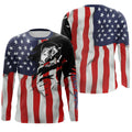 Largemouth bass fishing tattoos American flag patriotic fishing Custom Name 3D tournament fishing UV protection UPF 30+ NQS2797