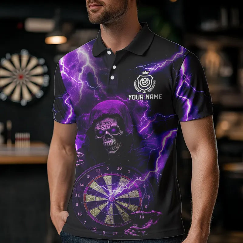 Skull Purple lightning thunder Darts Custom Dart Team NQS9494