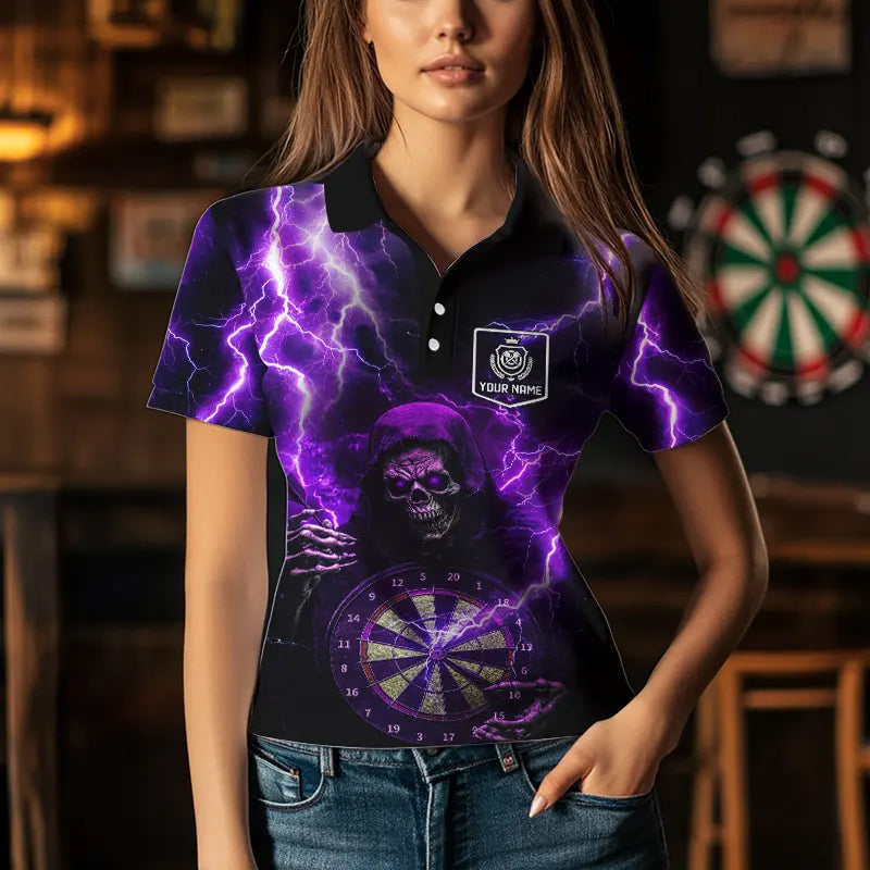 Skull Purple lightning thunder Darts Custom Dart Team NQS9494