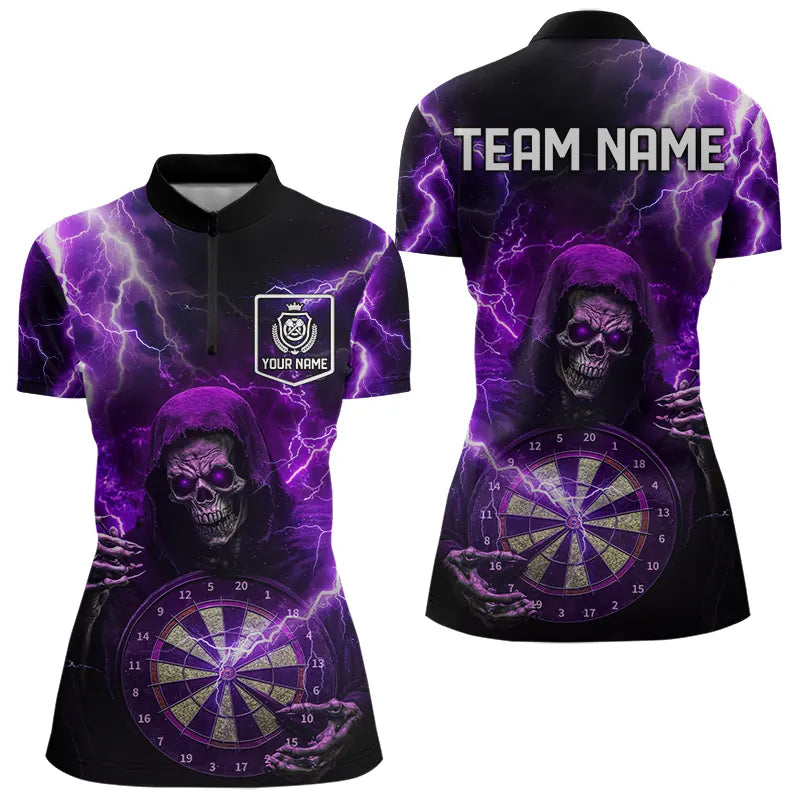 Skull Purple lightning thunder Darts Custom Dart Team NQS9494