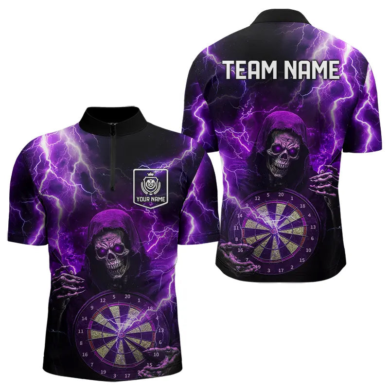 Skull Purple lightning thunder Darts Custom Dart Team NQS9494
