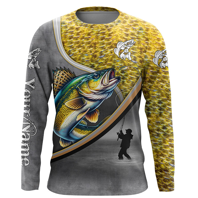 Walleye personalized fishing freshwater fishing apparel, fishing, women and kid NQS1410