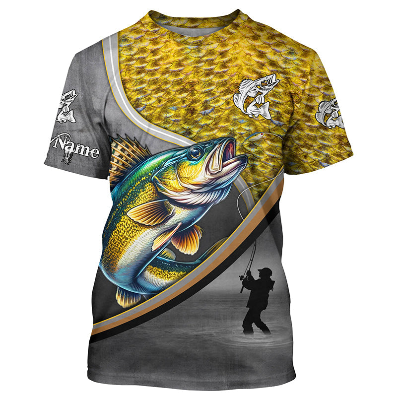 Walleye personalized fishing freshwater fishing apparel, fishing, women and kid NQS1410