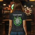 Black and Green Cobra Snake Darts, Custom Name Darts Team NQS9656