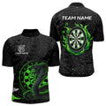 Black and Green Cobra Snake Darts, Custom Name Darts Team NQS9656