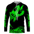 Fish skeleton reaper green black sun protection performance custom name long sleeve fishing NQS3578