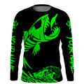 Fish skeleton reaper green black sun protection performance custom name long sleeve fishing NQS3578