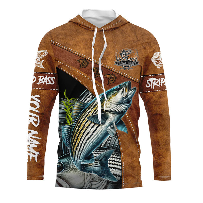 Striped bass fishing customized name performance long sleeve fishing, striper fishing NQS2480