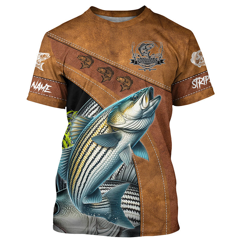 Striped bass fishing customized name performance long sleeve fishing, striper fishing NQS2480