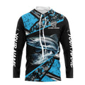 Chinook Salmon fishing Blue camo Long Sleeve Performance Fishing custom Salmon fishing NQS9347