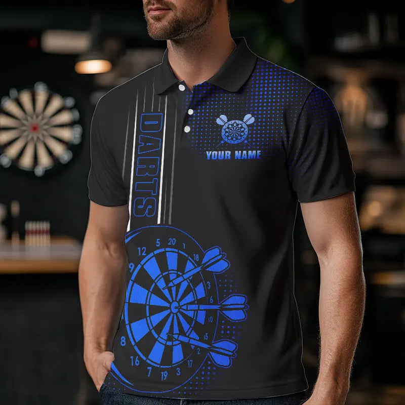 Personalized Black and Blue Darts Custom Dart Outfit Team NQS9498
