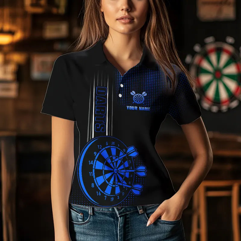 Personalized Black and Blue Darts Custom Dart Outfit Team NQS9498