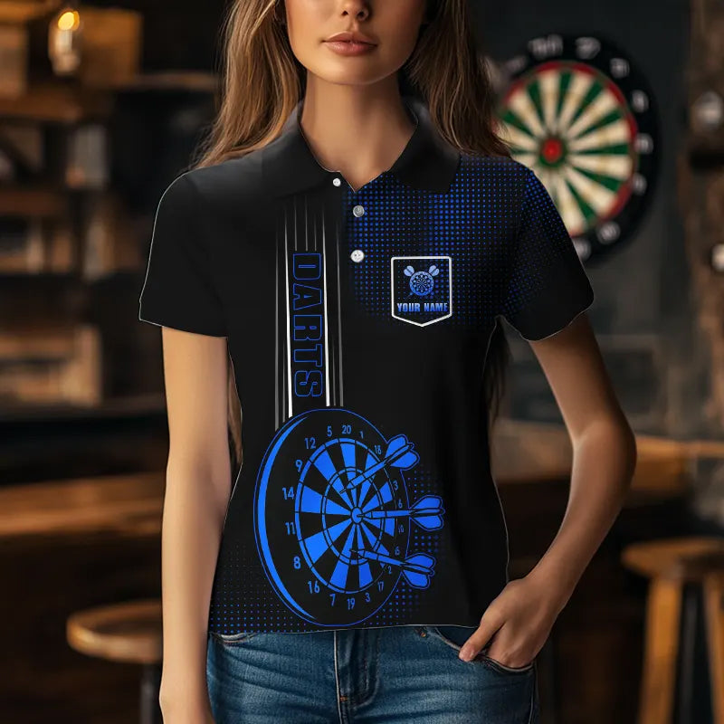 Personalized Black and Blue Darts Custom Dart Outfit Team NQS9498