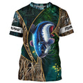 Catfish Fishing camo UV protection Customize name long sleeves fishing NQS1423