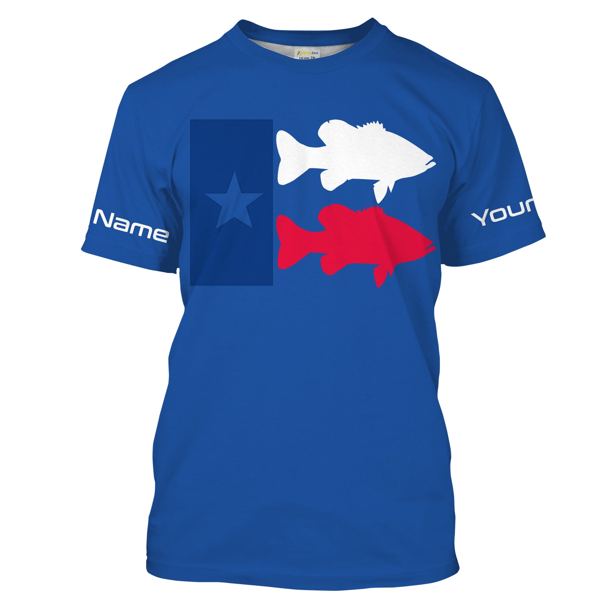 Texas Fishing Texas Flag patriotic Customize Name UV protection quick dry long sleeves fishing UPF 30+ NQS2204