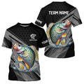 Personalized Black camo Crappie Fishing, Crappie Long Sleeve Fishing Tournament NQS8448