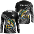 Personalized Black camo Walleye Fishing, Walleye Long Sleeve Fishing Tournament NQS8449