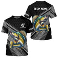 Personalized Black camo Walleye Fishing, Walleye Long Sleeve Fishing Tournament NQS8449