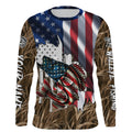 American flag patriot Walleye camo fishing, custom long sleeve sun protection fishing apparel NQS4109