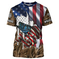 American flag patriot Walleye camo fishing, custom long sleeve sun protection fishing apparel NQS4109