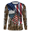American flag patriot Crappie camo fishing, custom long sleeve sun protection fishing apparel NQS4110