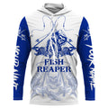 Fish reaper fishing blue Customize Name Long Sleeve Fishing, fishing gift NQS2484