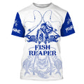 Fish reaper fishing blue Customize Name Long Sleeve Fishing, fishing gift NQS2484