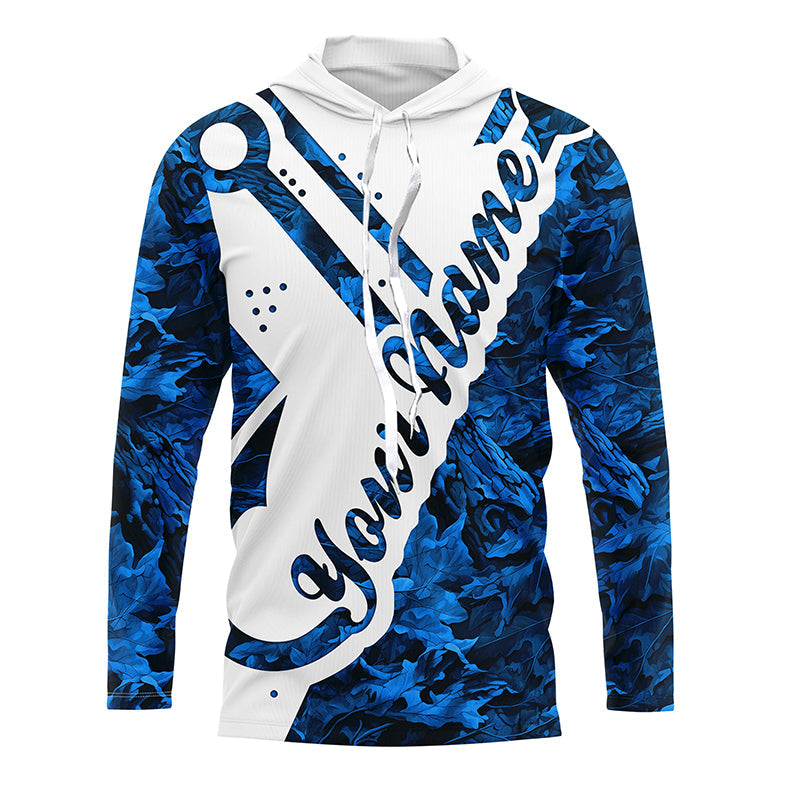 Fishing Blue camo fish hook Customize Name UV protection long sleeves fishing, women NQS1808