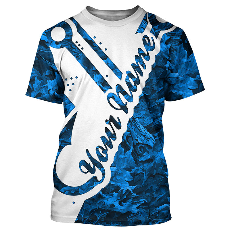 Fishing Blue camo fish hook Customize Name UV protection long sleeves fishing, women NQS1808