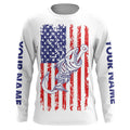American flag fishing Fish hook skull Custom patriotic long sleeve sun protection fishing NQS5934