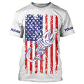 American flag fishing Fish hook skull Custom patriotic long sleeve sun protection fishing NQS5934