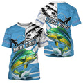 Mahi mahi Fishing Blue Camo UV protection custom long sleeve fishing apparel, Dorado fishing NQS8235