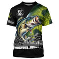 Largemouth Bass fishing scales green black Customize Name UV sun protection bass fishing NQS1946
