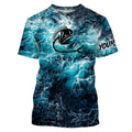 Custom blue ocean Mahi mahi fish bone Saltwater Long sleeves Sea wave camo Fishing NQS2097