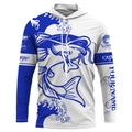 Personalized Catfish fishing tattoo, Catfish Long Sleeve Fishing tournament | Blue NQS3736