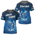 Blue camo Marlin fishing Custom performance long sleeve team Marlin fishing tournament NQS8239