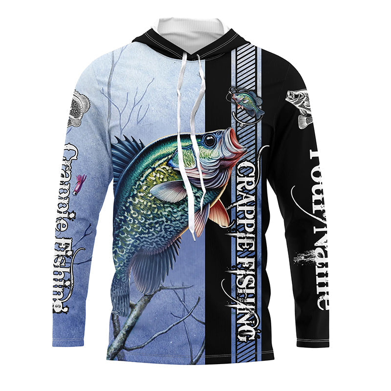 Crappie Fishing Custom name Long Sleeve Performance Fishing, Crappie Fishing NQS3916