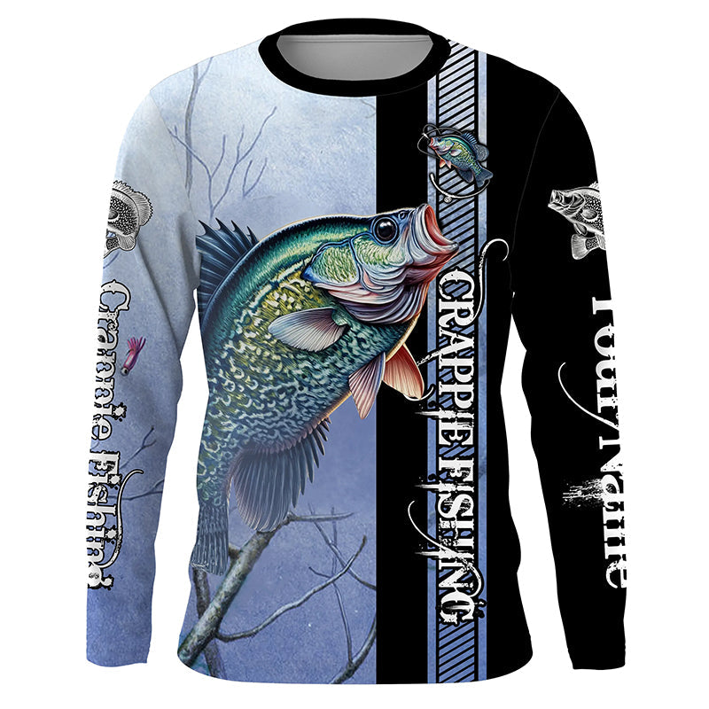 Crappie Fishing Custom name Long Sleeve Performance Fishing, Crappie Fishing NQS3916